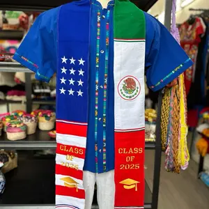 Binational graduations sash class 2025 unisex stole