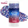 4th of July Glitter Stick, Red White & Blue Face, Hair & Body Glitter for Independence Day, Patriotic Party & Festival Makeup