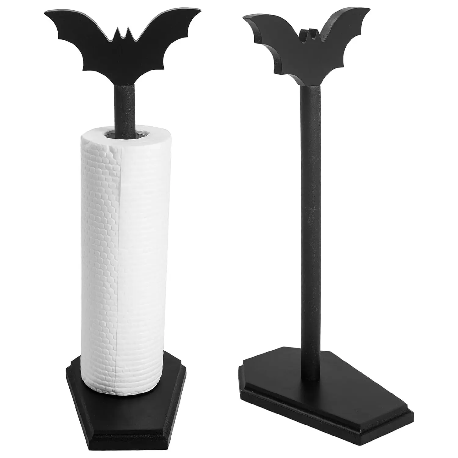 Durability Bat Shaped Paper Towel Holder, Standing Toilet Paper Dispenser, Gothic Home Decor for Kitchen & Bathroom, Unique Gift for Women