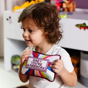 Firework Mini Needlepoint Pillow