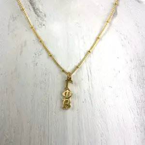 Gamma Phi Beta Lavaliere Gold Necklace