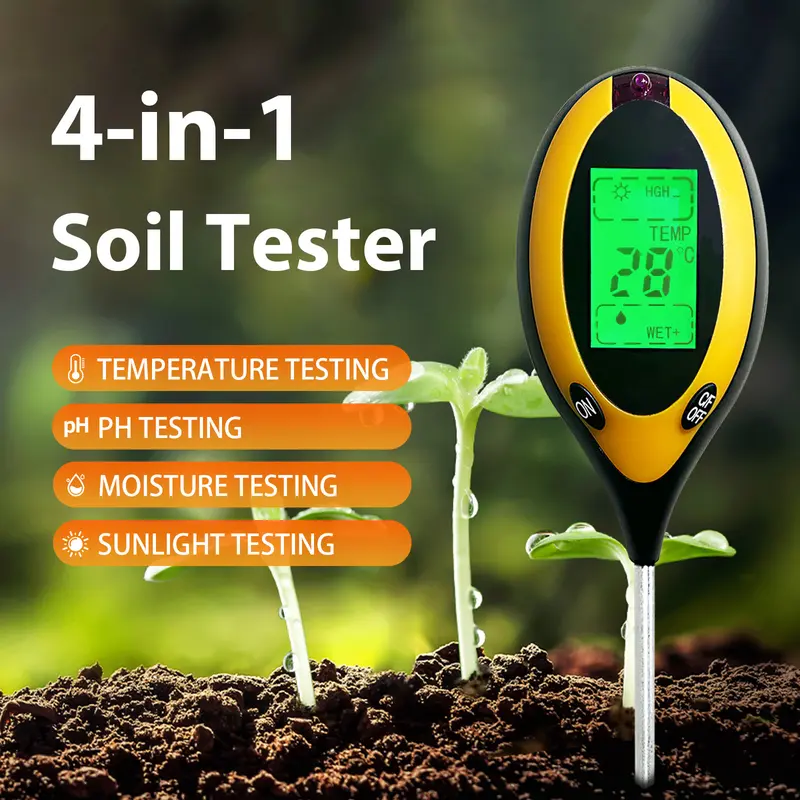 thumbnail image 2 of 4-in-1 LCD Digital Soil PH Meter – Tester For Temperature, Sunlight, Fertility & Moisture, Hygrometer For Indoor/Outdoor Plants 2 of 6
