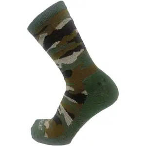 Zensah Alpaca Wool Camo Socks - Made in USA, Thermal Warm Crew Length Sock for Cold Winter Weather, Hiking, Men and Women