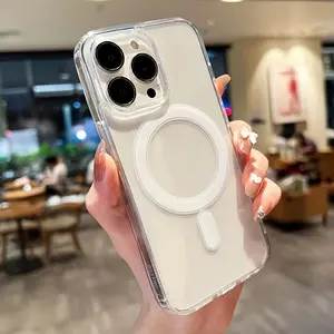 Luxury Acrylic Transparent Magnetic Phone Case, Wireless Charging Fast Adsorption, Fashion Protection, Simple Aesthetic Design, Perfect Gift, Cover