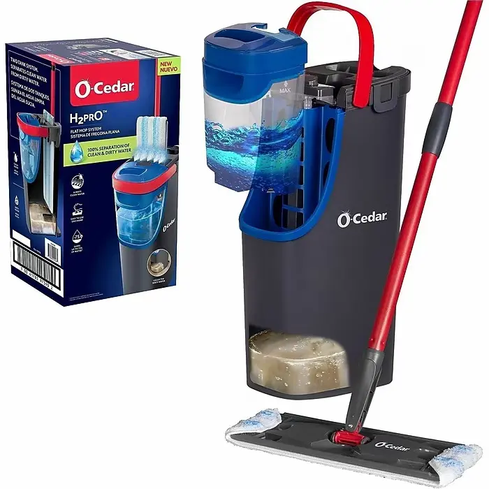 O-Cedar H2prO Microfiber Roller Mop & Bucket Kit, Household Electric Upright Mop Appliance Set