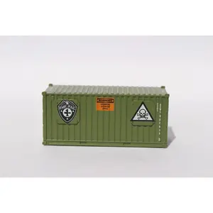 Jacksonville Terminal Company 205706 "VS" USMC (FMF) Fleet Marine Forces Storage container-Olive, MILITARY SERIES 20' Std. height (SINGLE) container with Magnetic system, JTC-205706, N Scale