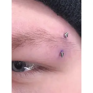 Punk Style Mixed Size Eyebrow Piercing Jewelry, with Replacement Balls, Multipurpose Eyebrow Ring, Lip Ring, Body Jewelry, Fashion Accessories for Women & Men