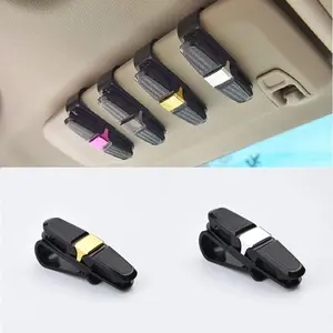 Universal Car Sun Visor Glasses Fastener Clip Holder, for Sunglasses & Eyeglasses, Ticket Card Storage, Multifunctional Car Interior Accessory