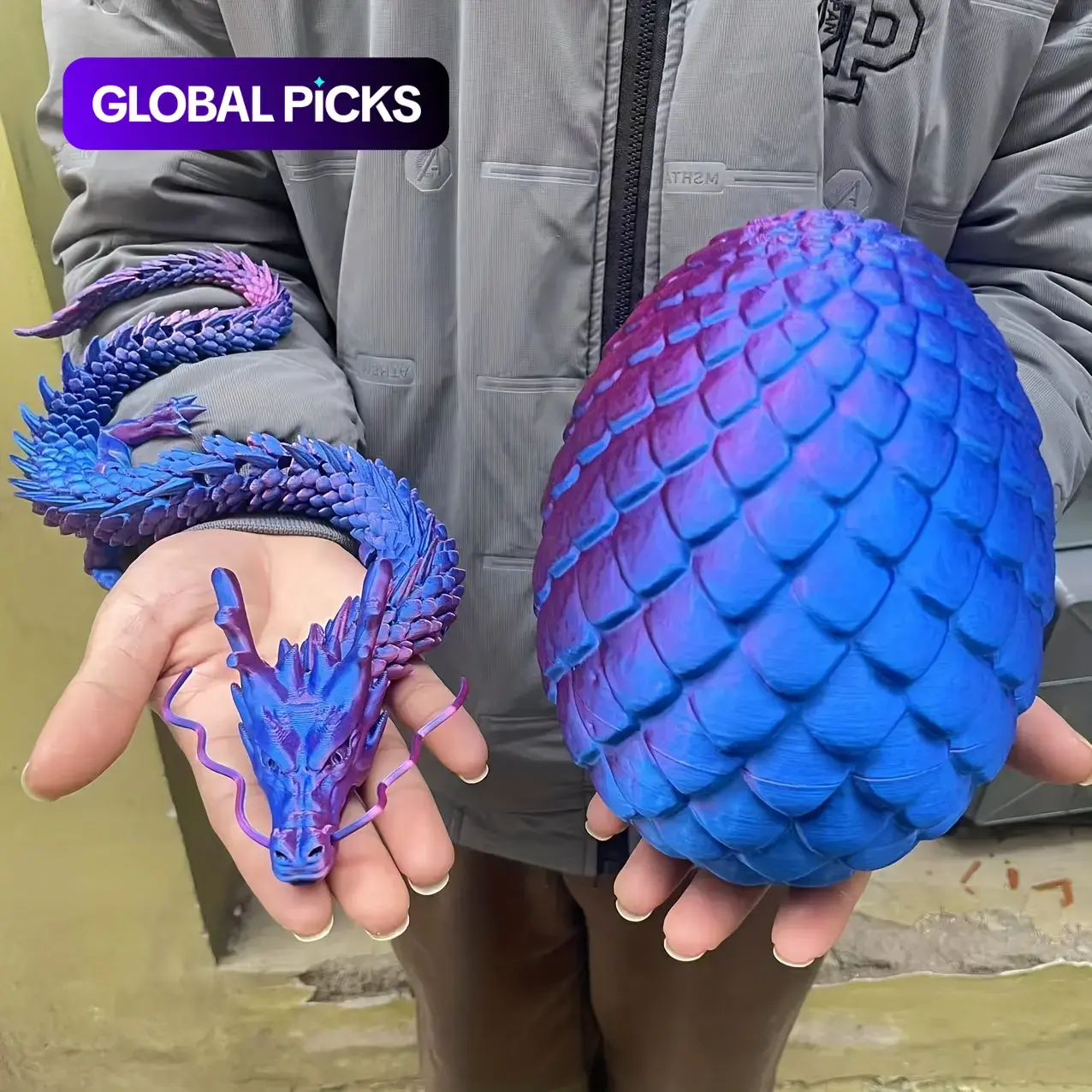 Dragon & Egg Set Ornament, Desktop Statue and Home Decor, Holiday Gift for Boys and Men, Decorative Statues, Decorative Ornaments, Collectible Figurine and Interior Decoration Accessories #GLOBAL PICKS