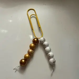 Golden Elegance Paperclip Charm