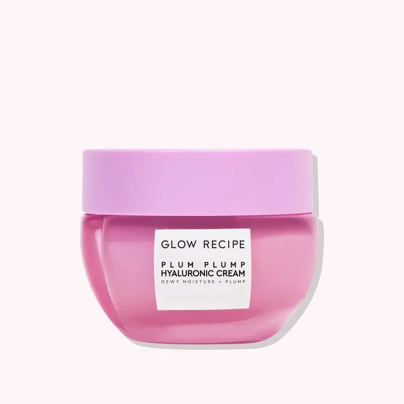 Glow Recipe Plum Plump Hyaluronic Acid Gel Face Cream - Vegan, Cruelty-Free Deep Moisturizing Day Moisturizer with Calming Peptides, Oil-Balance Herbs, Antioxidants, Fragrance-Free, Smooth, Hydrate, Everyday Mild Care, Dewy Skin Prep & Natural Look