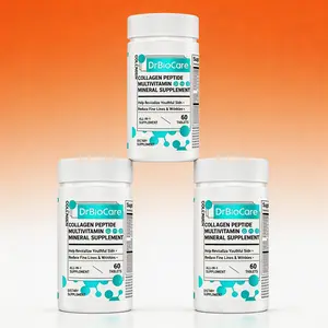 DrBioCare Collagen Peptide 3PCS (60 Tablets Each) Daily Beauty & Skin Support Multivitamin Essential Nutrients Glow Wellness Supplement