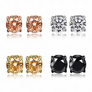 Non-pierced magnetic ear clips, magnetic earrings DDMS0024, imitation zirconia, unisex fashion earrings