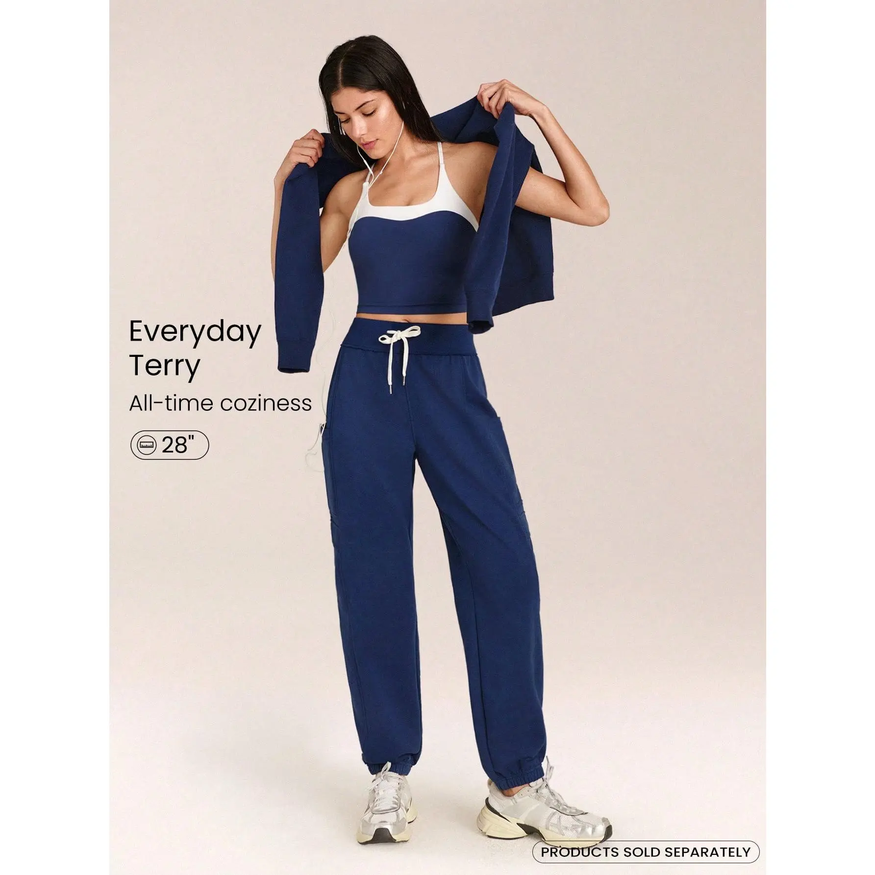 GLOWMODE Everyday Fleece On-The-Glow Soft Warm Lightweight Adjustable Contrasting Drawstring Waist Pockets Cargo Joggers Daily Casual Street Wear