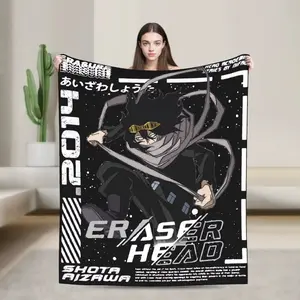 Eraser Head Aizawa Shouta My Hero Academia Throw Blankets Boku No Hero Academia Blankets Home Couch Super Warm Bedding Throws,