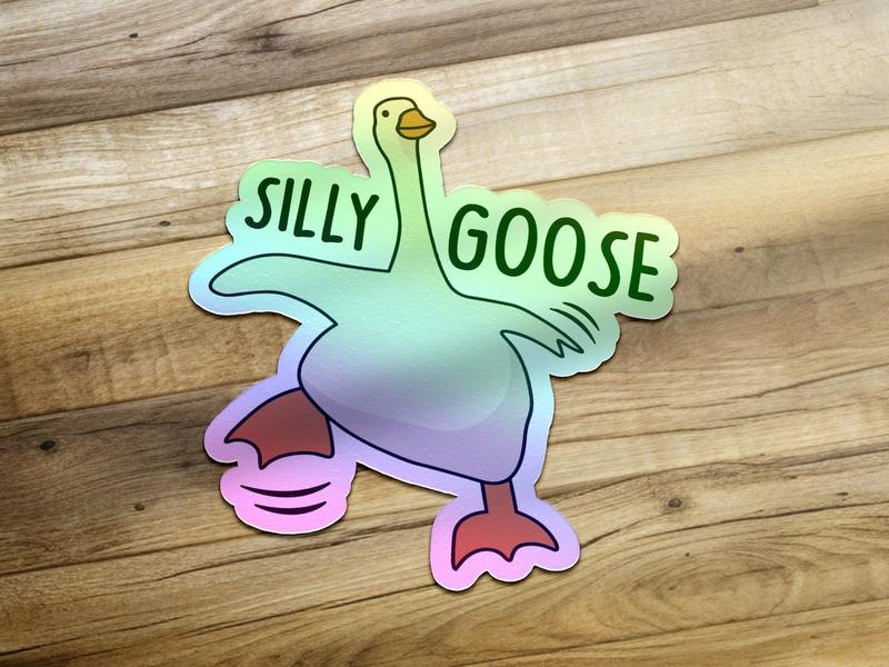 Silly Goose Sticker, Funny Sticker, Duck Sticker