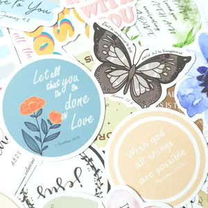 100 Unique Inspirational Bible Verse Stickers - Waterproof Vinyl Decor - Room DIY, Gift Idea & Device Stickers (Kindle/Laptop/iPad)