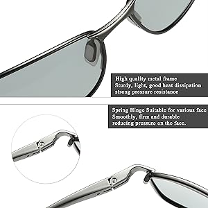 FEISEDY Classic Polarized Photochromic Sunglasses Driving Photosensitive Glasses B2444