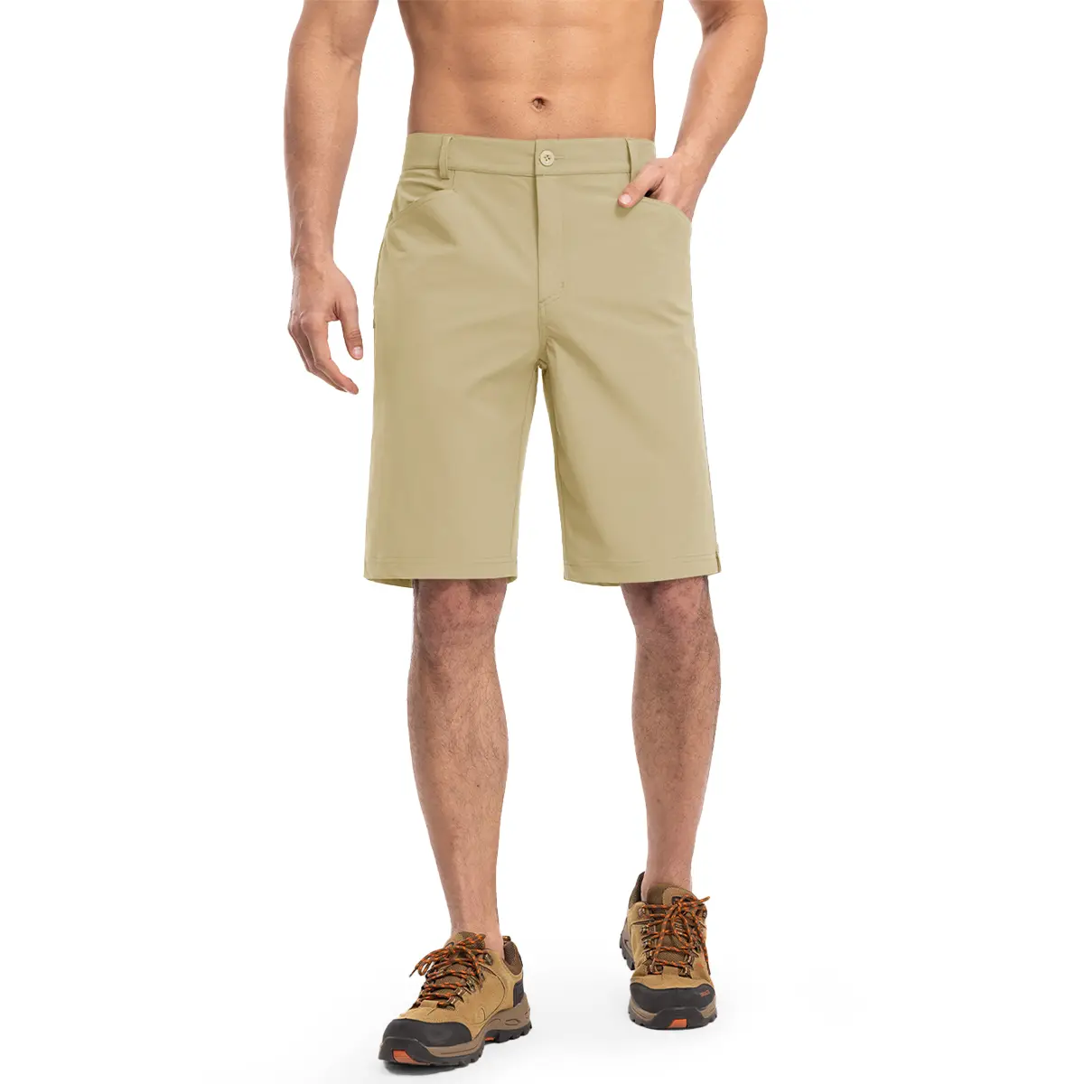 TBMPOY Men's 11'' Water Resistant Hiking Fishing Fit Shorts
