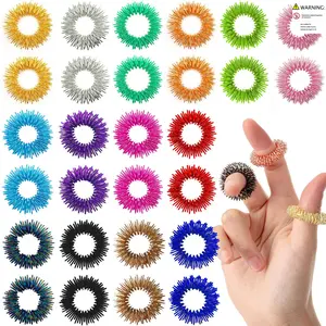 Mini Spring Stress Relief Fidget Toys, Stress Rings, Portable Daily Pressure Reliever Tool, Compact Design, Random Colors, Set of 10/20 Pieces