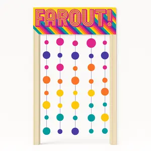"Far Out" 70s Good Vibes Doorway Curtain