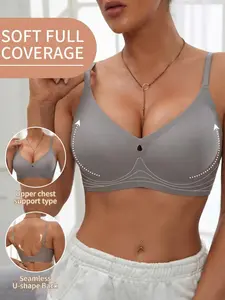 Wireless Bra for All Seasons, Full Coverage Max Support, Seamless U-Back Design, Smooth, Breathable and Skin-Friendly, High-Quality Gel Material, Womenswear