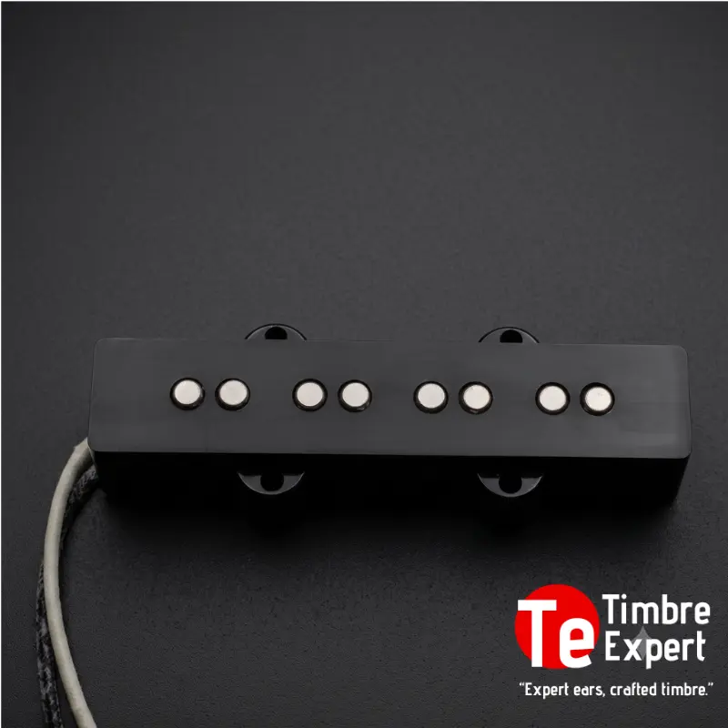 TimbreExpert "ZenCoil" Series Alnico 5 Jazz Bass Pickup Set - Vintage Cloth Wire - 60s Classic Tone - TE-VJB1