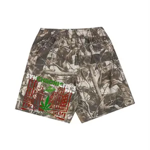 Unisex 100% Cotton French Terry Camo Shorts（400GSM）