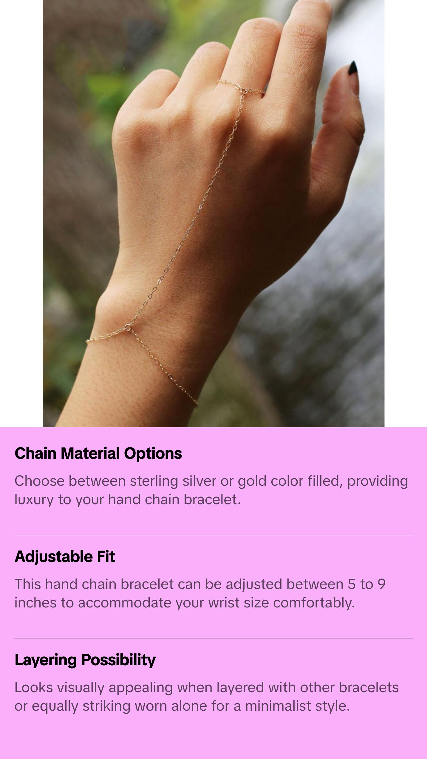 Simple Hand Chain Bracelets