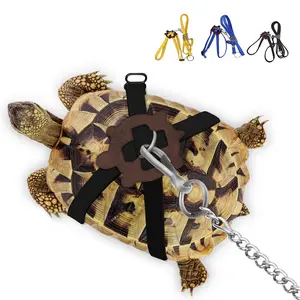 Pet Turtle Leather Harness and Leash, Harness Straps, Adjustable Control Rope, Ideal for Turtle Supplies, Durable and Comfortable Design