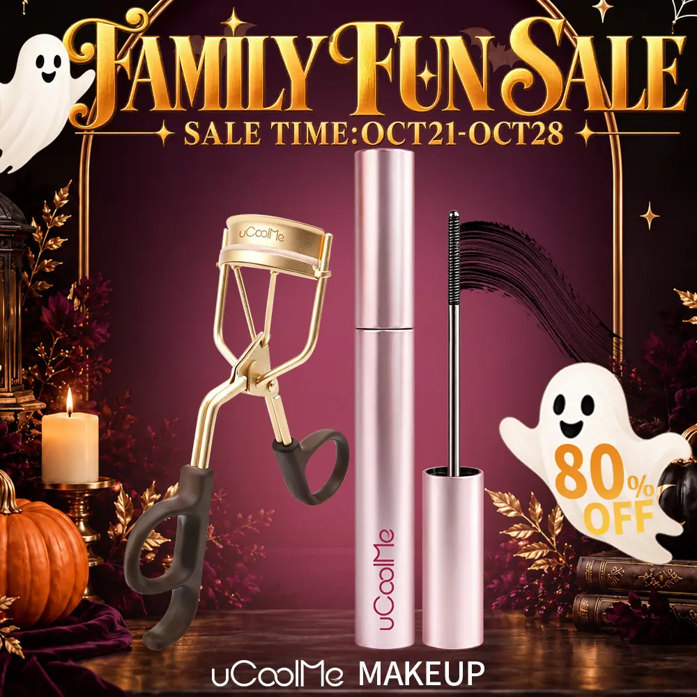 uCoolMe Lengthening and Curling Mascara 3D Eyelash Iron Magic Wand Mascara Black Long Lasting Waterproof Smudge Proof 24 Hour Wear Natural Extension Thickening Effect Ultra Fine Volumizing Makeup Cosmetics with Eyelash Curler #tiktokshopbacktoschool