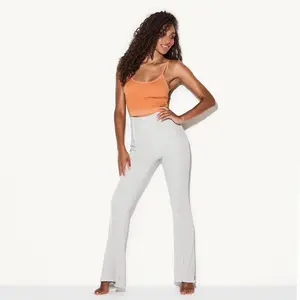 Playboy Women's Ribbed Flare Pants