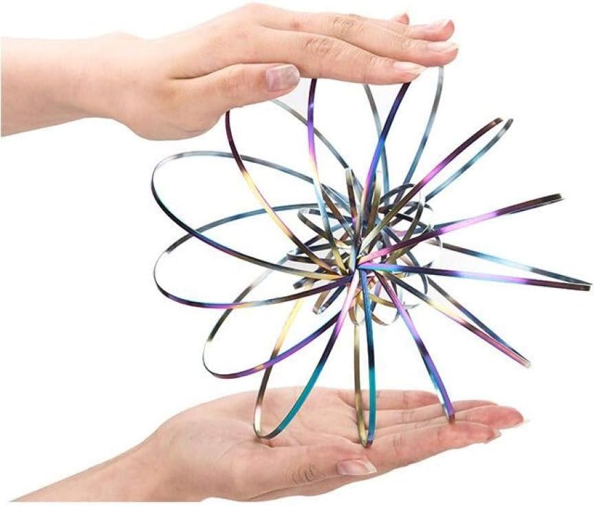 Flow Ring Spinner Arm Toy, 5.1" Colorful Changing Fidget Flow Toy Infinity Loop Hand Rings Stress Relief & Fun Flow Toys for Kids and Adults