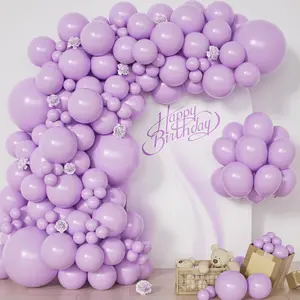 Pastel  Balloons Arch Kit, 129 count Different Sizes 18,12,10,5inches Light  Lavender Lilac Balloons Garland Kit for Graduation  Shower Wedding Halloween Birthday Party Decorations