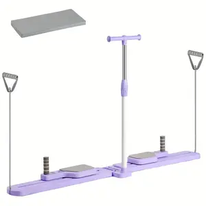 Pilates Board, Pilates Reformer Multifunctional Home Workout Equipment with Resistance Bands, Anti-Slip Design Machine, Core & Full Body