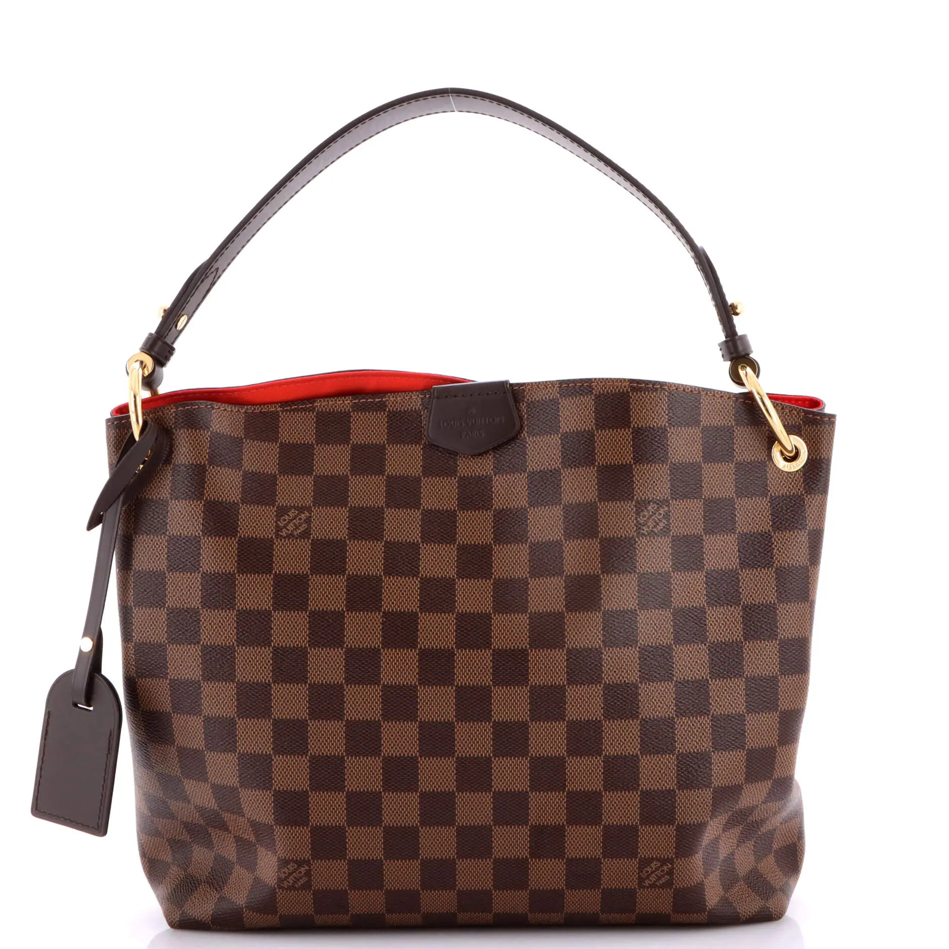 Pre-owned Louis Vuitton Canvas Coated Shoulder bags Graceful Handbag Damier PM by Rebag
