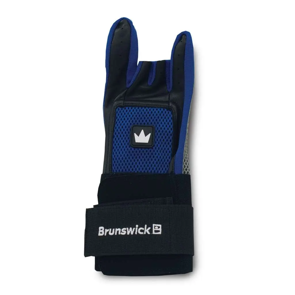 Brunswick Max Grip Bowling Glove for Left Hand with Silicon Textured Palm, Breathable Spandex, and Dual Elastic Strap for Wrist Support