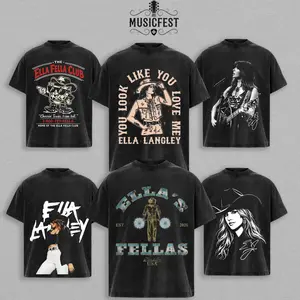 [Collection] #30 Retro ELLA FELLA Graphic Trendy TeeWashed , Langley Tshirt , Country Rock new Album 2026 Shirt , Country Music Gift for Fans Men Women