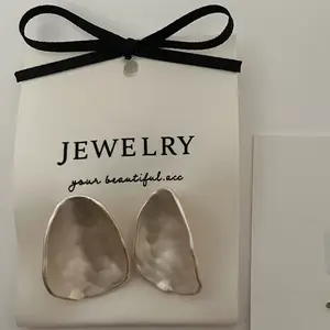 Hammered Silver Drop Earrings