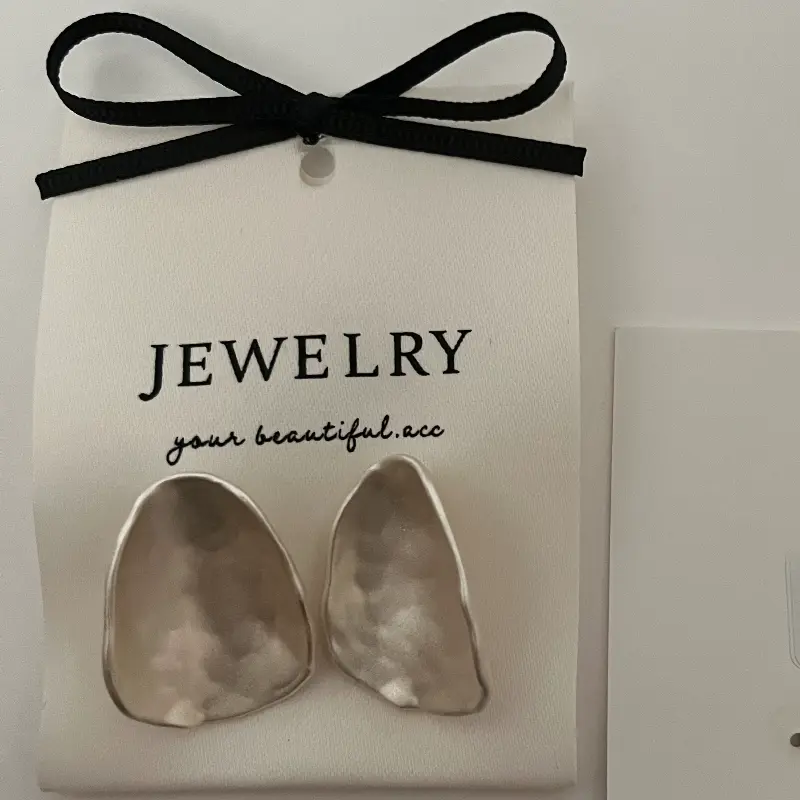 Hammered Silver Drop Earrings