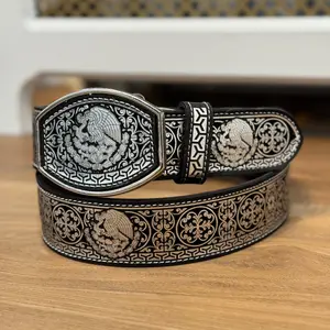 BELT/CINTO LASER MEXICO PLATA 1.5"