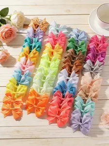 20pcs Cute Butterfly Shape Hair Clips, Fun Colorful Hair Accessories, All Season Polyester Bow Hairclips, Casual Daily Wear, Holiday Party, Barrettes