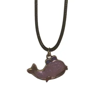 I purple you, whale necklace and earring