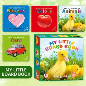 Box of 6 Round Corner Cognitive Books, Real Apple Images, Durable Kids Early Education Books, Same as Foreign Kindergarten, Preschool Learning Book