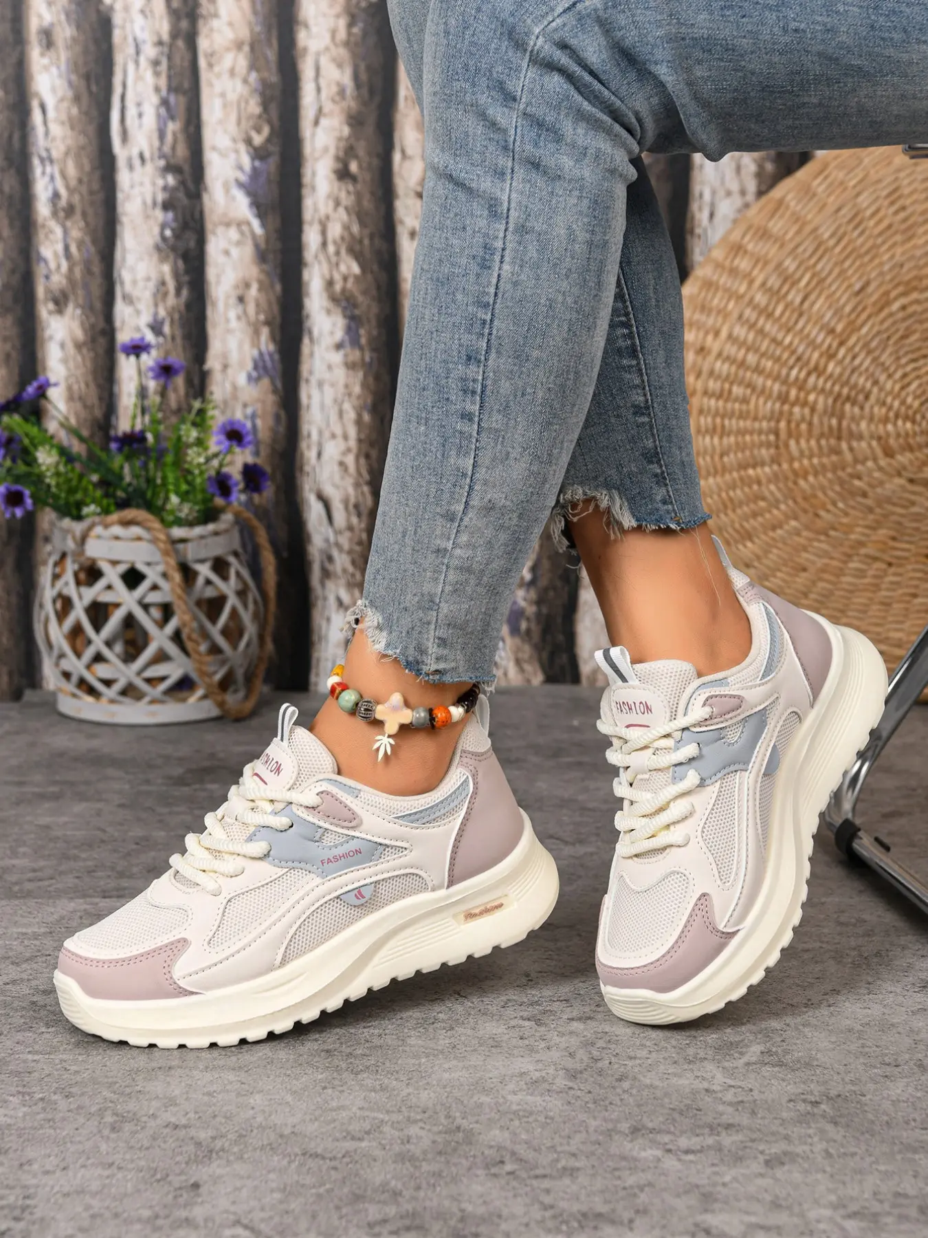 2026 New Thick Sole Height-Boosting Dad Shoes for Women, Breathable Mesh Casual Sports Shoes, Athletic Shoes, Stylish Walking Shoes, Fashion Walking Shoes, All Seasons Solid Color Footwear, Trendy Walking Shoes, Workout Casual Footwear
