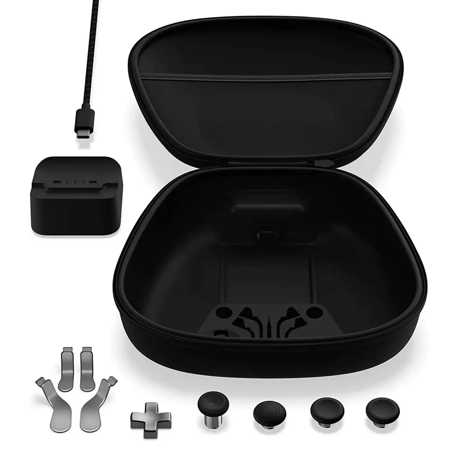 Complete Component Pack for  Elite Controller Series 2-Accessories Includes 4 Thumbsticks, 4 Paddles, 1 Standard D-Pad and Charging Station as Elite Series 2 Controller Accessories (13 in 1)