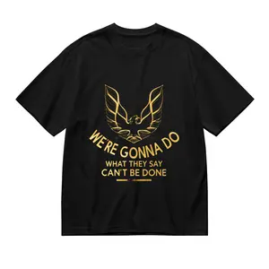 "We're Gonna Do" Inspirational Eagle T-Shirt, Motivational Gold Script Cotton Tee, Bold Statement Casual Top for Men Women