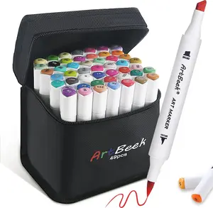 ArtBeek 48 Colors Alcohol Markers Brush Tip