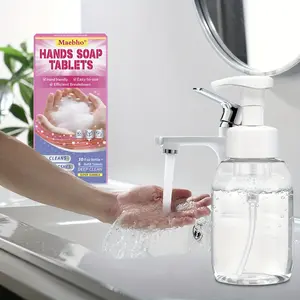 Maebho 6PCS Hand Sanitizer Cleaning Tablets + 1 Foam Mousse Bottle. Easy to use, deep cleaning, multi-functional bathroom cleaner, ideal holiday gift, perfect for bathrooms, kitchens, Halloween gifts, Christmas gifts, kitchen cleaning, easy-to-use cleaner