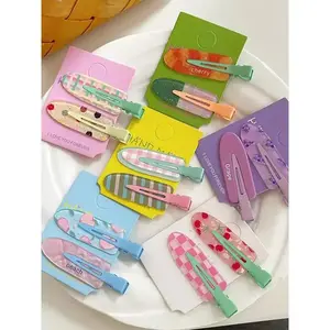 Dopamine Colorful Hair Clips Set, Cute Grape Design, Side Clip & Splitter, Fashion Accessories for Women, Daily Use